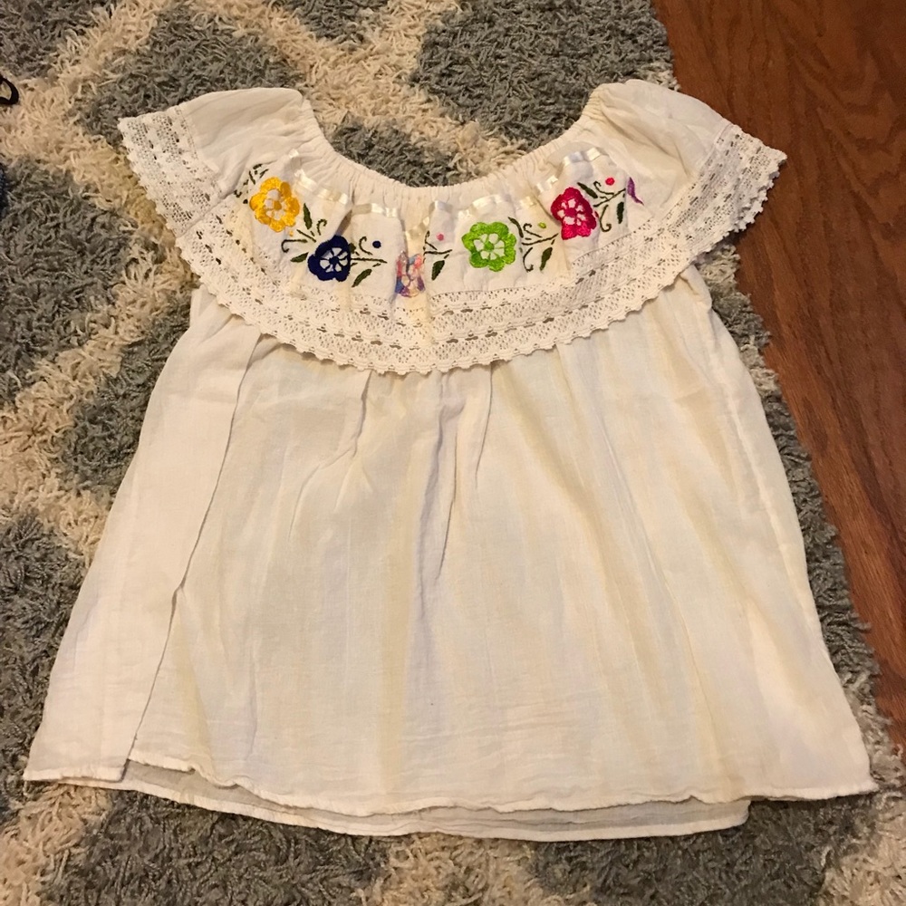Off shoulder peasant top